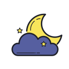 Wolkig Nacht icon