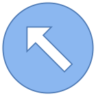 Circled Up Left icon