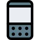 Phone with pressable keys added to bottom of dispplay icon