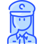 mujer-policía-externa-profesión-femenina-vitaliy-gorbachev-azul-vitaly-gorbachev-1 icon