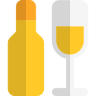 Wine served during thanksgiving festive day celebration icon