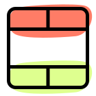 Blank cell spread-sheet cell section interface key icon