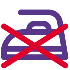 No iron instruction for particular clothing line icon