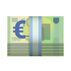 emoji de notas de euro icon