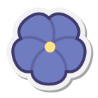 보라색 꽃 icon
