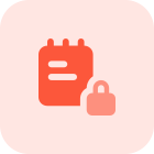 Office personal record for padlock logotype layout icon