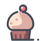 Cupcake con una bacca icon