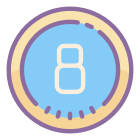 Circled 8 icon