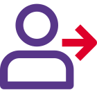 Public direction arrow towards right direction signage icon