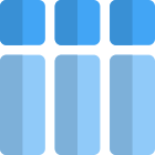 Top rows followed by vertical columns in table format icon