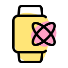 Smartwatch with structure of atomic, research layout icon