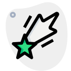 Shooting star falling with high velocity layout icon