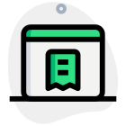 Notes on a landing page with bookmarking facility icon
