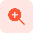 Zoom in tool for exploring and magnification icon