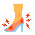 Uncomfortable shoes icon