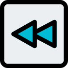 Rewind arrow function on multimedia keyboard layout icon