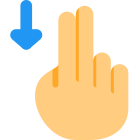 Two finger down direction swipe function layout icon