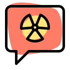 Nuclear power reactor on chatbox available online icon