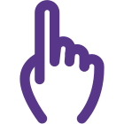Pointing an index finger gesture sign, allegation political campaign icon