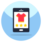 Mobile Shopping Feedback icon