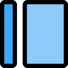Bottom content body with top left and right boxes icon