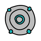 圆形数字扬声器 icon