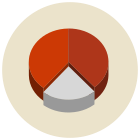 Kreisdiagramm 3D icon