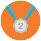 Medalha de segundo lugar icon