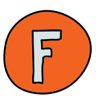 带圆圈的F icon