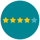 Four Stars of Five Stars icon