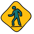 Person Walking Road Sign icon