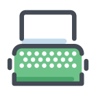 Machine à écrire avec papier icon