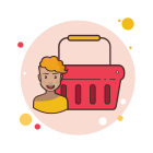 Red Shopping Basket icon