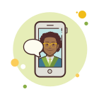 Business Man Messaging icon