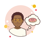 Homme avec Donut icon