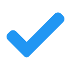 Approved checkmark symbol to verify the result icon