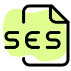 SES file is sound recording and mastering software program icon