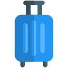 Hotel luggage for a customer being carried over icon