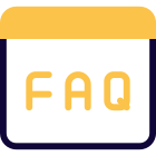 FAQ on a several website under landing page template icon