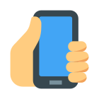 Рука со смартфоном icon