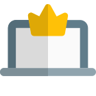 Membership crown badge for laptop online member icon