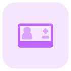 Medical access card for identity and for attendance icon
