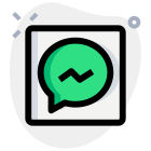 external-facebook-messenger-logotype-with-multi-platform-support-logo-green-tal-revivo icon