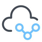 Simbolo di condivisione del cloud icon