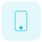 Modern smartphone with biometric home button layout icon