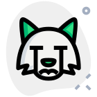 Fox weeping with heavy tears flowing emoji icon