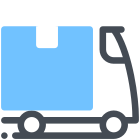 Logística de entrega de transporte Serviço de caixa de parcela de carga 28 icon