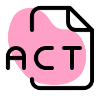 ACT is a compressed audio format layout icon