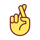 externe-croisé-doigts-main-geste-rempli-couleur-icônes-papa-vecteur icon
