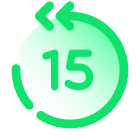 Torna 15 secondi indietro icon